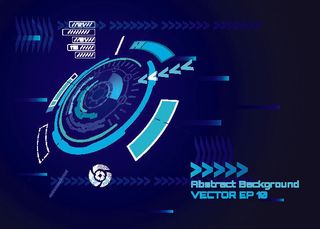 科幻未来科技操作仪表盘HUD元素图游戏UI图标界面边框矢量AI素材