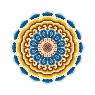 复古中式国潮风敦煌花纹装饰图案花卉藻井肌理圆形边框素材