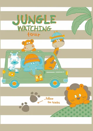 旅游动物秋游长颈鹿大象狮子18