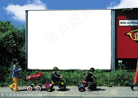 广告牌-马路边广告位特写