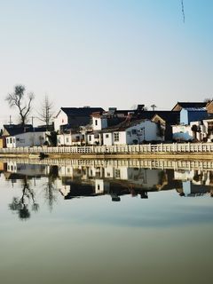 江淮水乡白墙黛瓦建筑