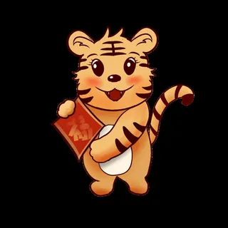 可爱2022年虎年吉祥物卡通形象新年海报元素AI矢量图PSD分层设计素材