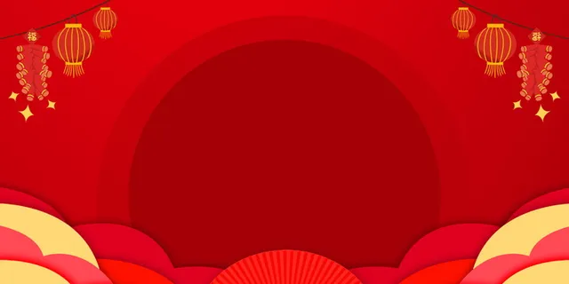 2022虎年新年春节卡通模板喜庆节日背景