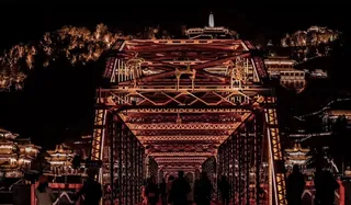 兰州中山桥夜景