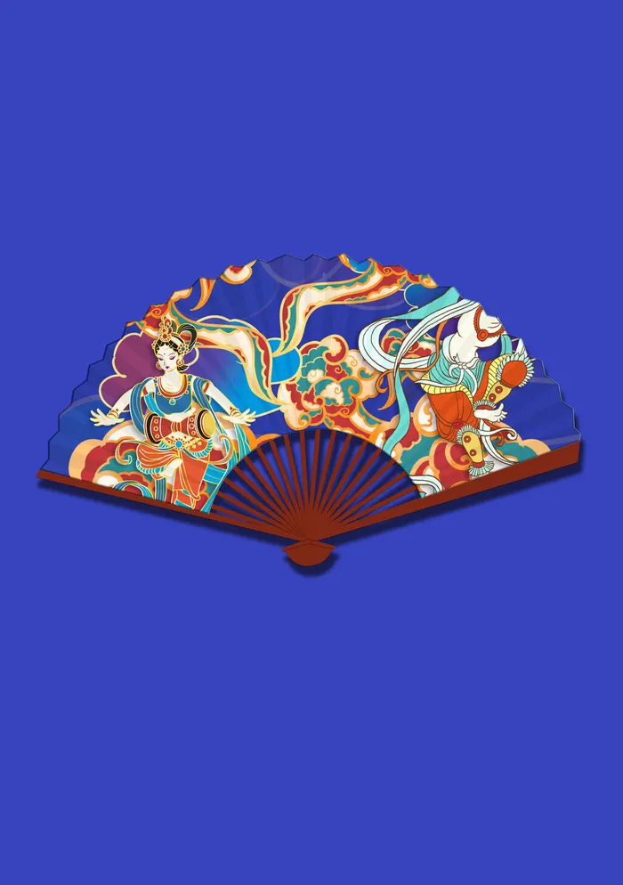国潮风敦煌飞天插画文创品牌VI提案LOGO展示样机PSD设计素材psd模版下载
