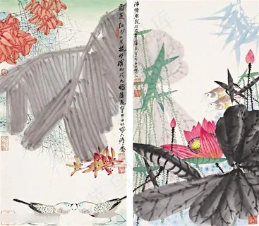 薛亮水墨风景画莲花唯美艺术挂画 薛亮水墨风景画莲花唯美艺术挂画