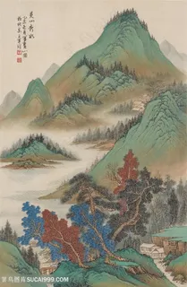 青绿山水33灵山秀水王军河绘 青绿山水33灵山秀水王军河绘