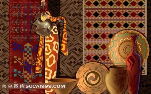 人物碗花瓶素材