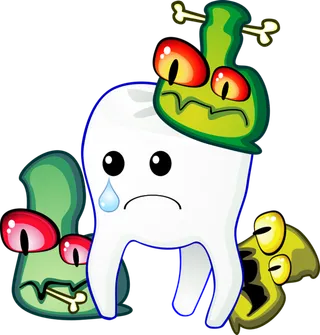 蛀牙虫子卡通