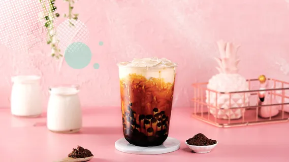 奶茶店水果茶饮品特饮高清图黑糖珍珠奶茶