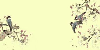 中国风传统水墨古风古典展板边框工笔画PS海报背景平面设计素材