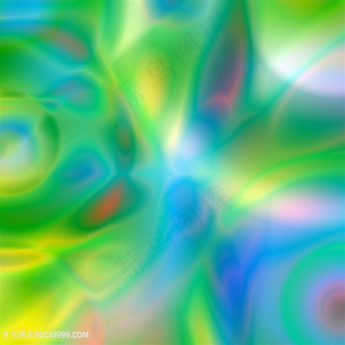 炫彩渐变绿色果冻质感背景