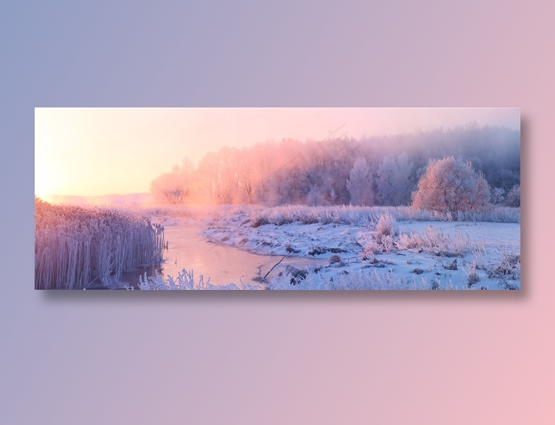 林海雪原全景高清摄影图片