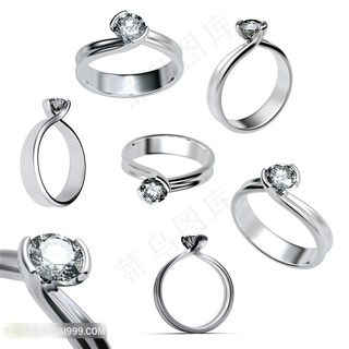 钻石戒指集中展示组合