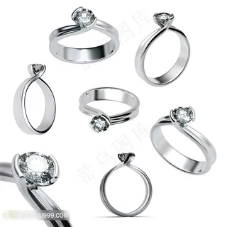 钻石戒指集中展示组合