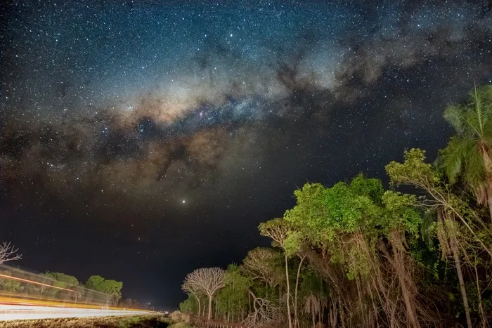 黑色星空摄影素材