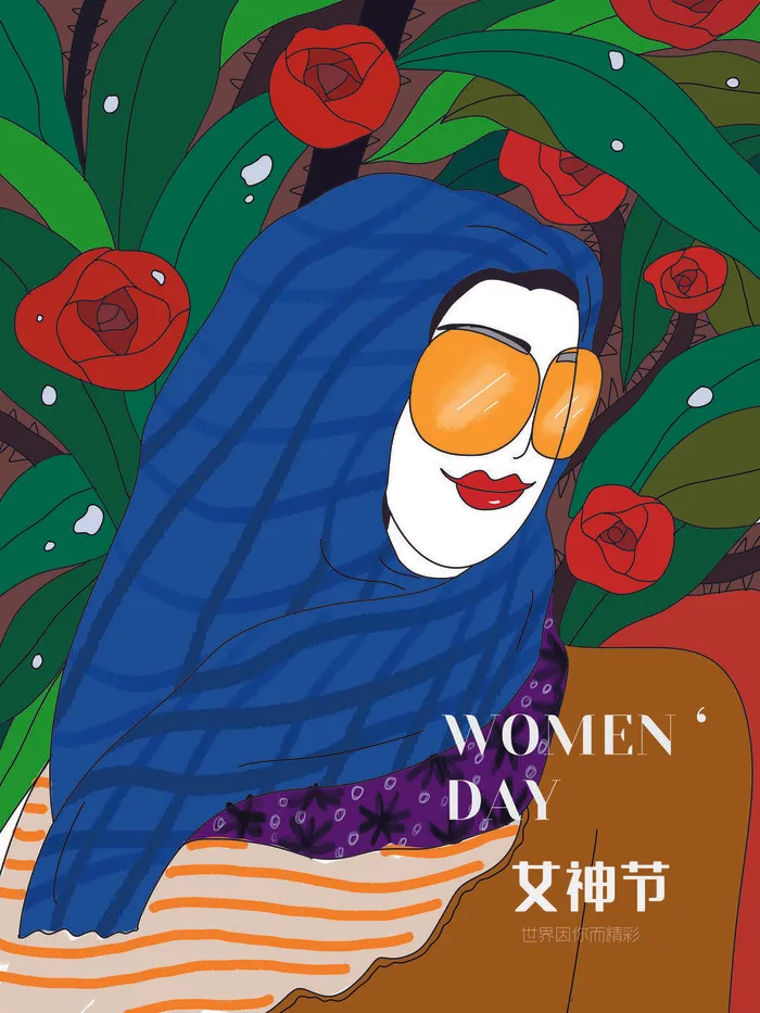 女神节海报psd模版下载