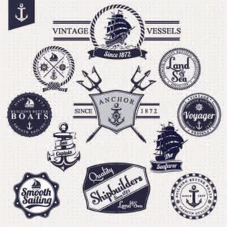 免抠航海标签矢量 免抠航海标签矢量