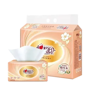 心相印 红悦系列三层面巾纸无香 130抽x6包／提5464超市商品白底图免抠实物摄影png格式图片透明底