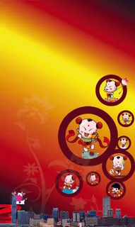 童子红黄色玄关