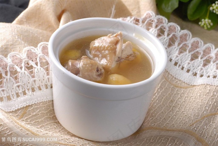 汤白果土鸡盅