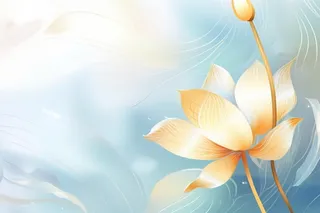 创意清新淡蓝色荷花古风背景
