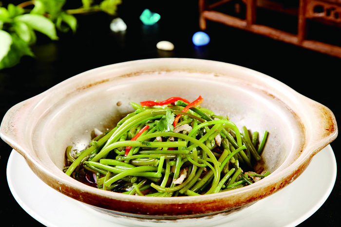 干锅美食焖锅湘菜麻辣香辣纸锅干锅茼蒿杆