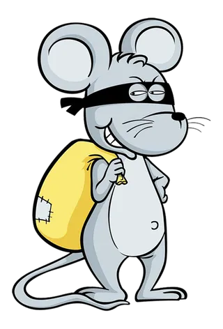 卡通简笔画老鼠偷东西