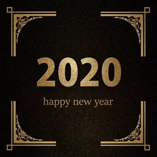 2020新年贺卡字样设计图片