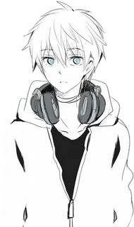 男孩素材黑白线条画