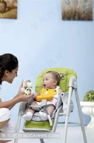 开心快乐的母子