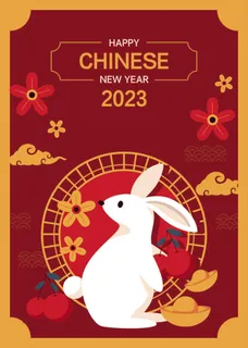 兔年春节喜庆海报