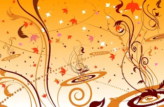 橙色小清新浪漫风简约梦幻插画插图水墨油画名片海报背景图片素材