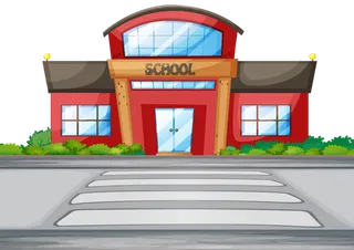 校园橘色卡通简笔少儿兴趣班