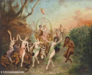 人物风景油画图片