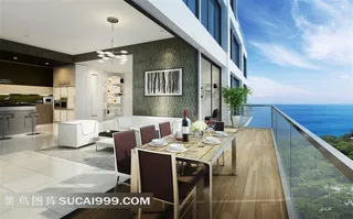 别墅阳台装修效果图高清图片