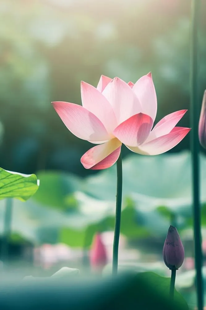 国风莲花简约背景