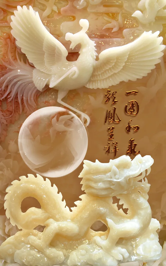 雕塑玉雕背景风景psd模版下载