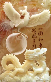 雕塑玉雕背景风景