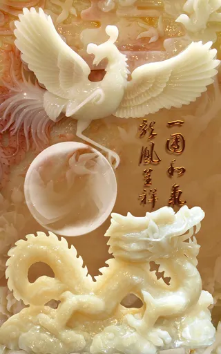 雕塑玉雕背景风景