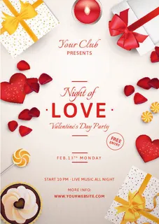 2.14情人节红心玫瑰背景