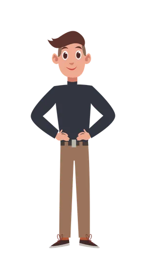 商务 人士 掐腰 站着