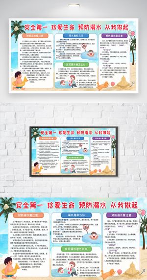 传统防溺水安全知识设计