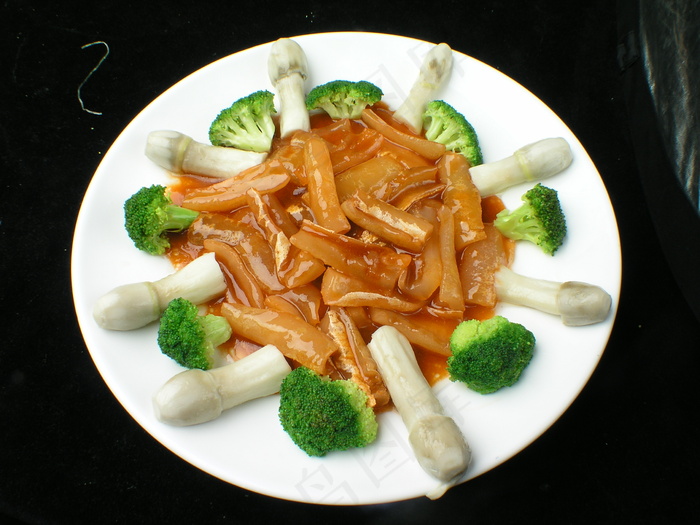 1243烧汁海参扒鸡菇