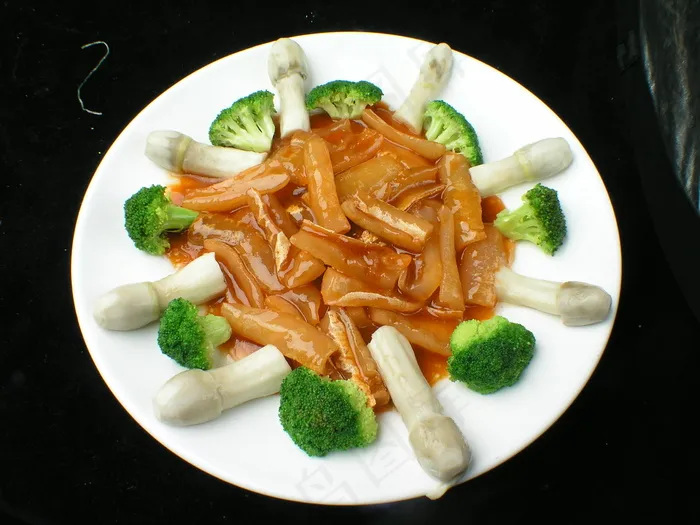 1243烧汁海参扒鸡菇