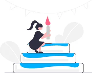 2.5d生日蛋糕插画小图标素材