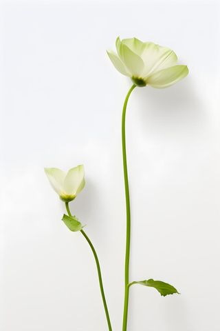 荷叶白色简约背景