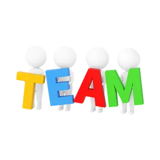 3D商务小人合作火柴人办公白领团队小黑人元素PNG设计素材模板