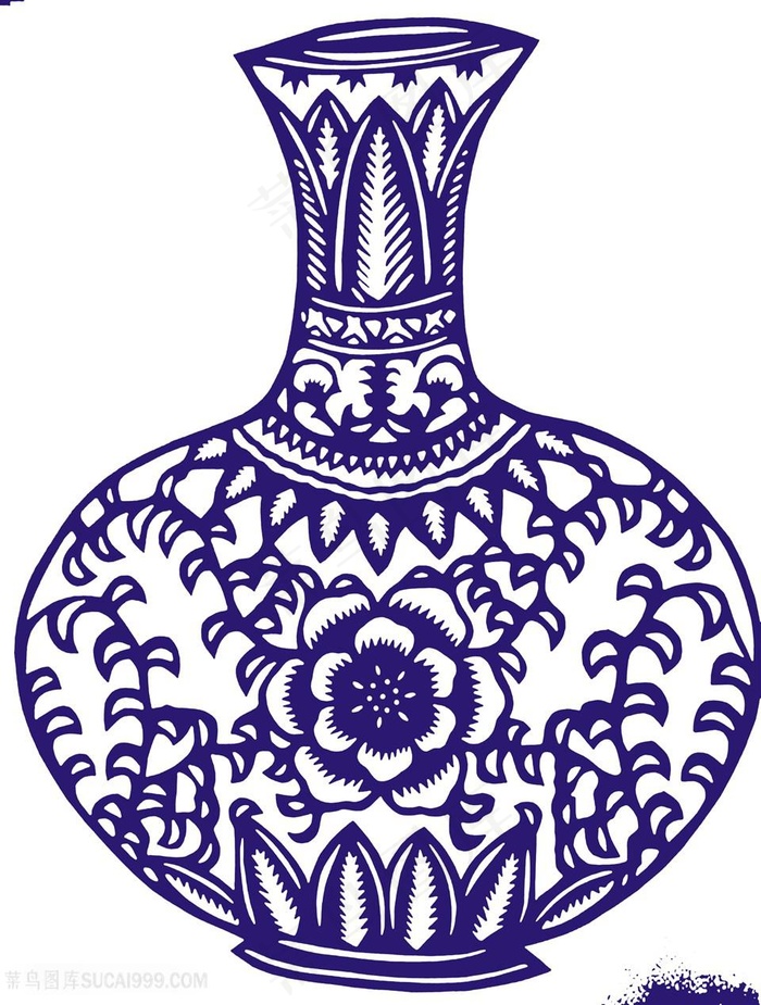 鲜花植物花瓶国粹青花瓷中国风图片