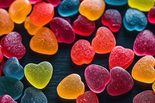美味糖果五彩软糖甜点摄影图